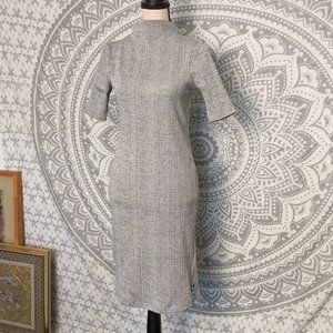 H&M Body Con Ribbed Grey Midi DRESS